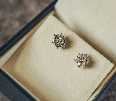 A pair of diamond earrings that would benefit from a professional valuation